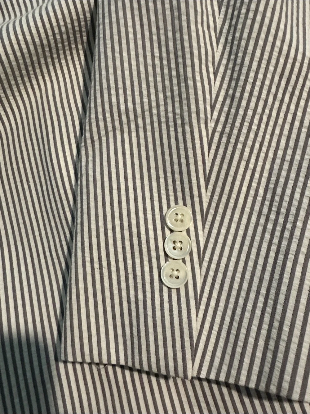 Men's White & Navy Brooks Brothers Classic Seersucker Blazer, Regent Fit, 42R